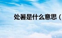 处暑是什么意思（处暑是什么意思）