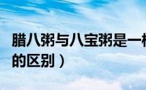 腊八粥与八宝粥是一样的吗（腊八粥与八宝粥的区别）