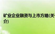 矿业企业融资与上市方略(关于矿业企业融资与上市方略的简介)