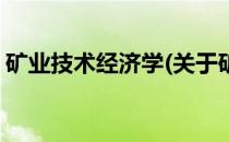 矿业技术经济学(关于矿业技术经济学的简介)