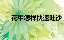 花甲怎样快速吐沙（花甲怎样去沙子）