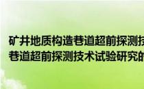 矿井地质构造巷道超前探测技术试验研究(关于矿井地质构造巷道超前探测技术试验研究的简介)