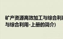 矿产资源高效加工与综合利用-上册(关于矿产资源高效加工与综合利用-上册的简介)