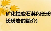矿化蚀变石英闪长玢岩(关于矿化蚀变石英闪长玢岩的简介)