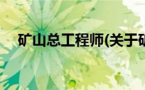 矿山总工程师(关于矿山总工程师的简介)