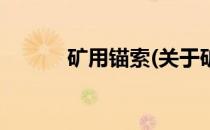 矿用锚索(关于矿用锚索的简介)