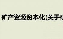 矿产资源资本化(关于矿产资源资本化的简介)
