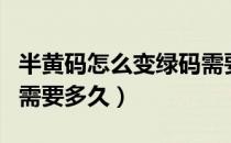 半黄码怎么变绿码需要几天（黄码怎么变绿码需要多久）
