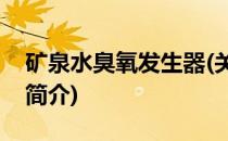 矿泉水臭氧发生器(关于矿泉水臭氧发生器的简介)