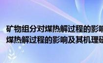 矿物组分对煤热解过程的影响及其机理研究(关于矿物组分对煤热解过程的影响及其机理研究的简介)