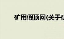 矿用假顶网(关于矿用假顶网的简介)