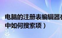 电脑的注册表编辑器在哪里找（注册表编辑器中如何搜索项）