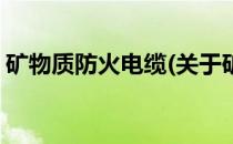矿物质防火电缆(关于矿物质防火电缆的简介)