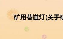 矿用巷道灯(关于矿用巷道灯的简介)