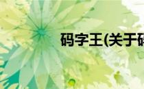 码字王(关于码字王的简介)