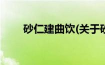 砂仁建曲饮(关于砂仁建曲饮的简介)