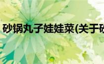 砂锅丸子娃娃菜(关于砂锅丸子娃娃菜的简介)
