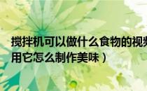 搅拌机可以做什么食物的视频（怎样使用家用的食物搅拌机用它怎么制作美味）