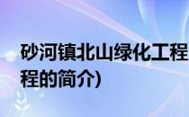 砂河镇北山绿化工程(关于砂河镇北山绿化工程的简介)