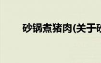 砂锅煮猪肉(关于砂锅煮猪肉的简介)