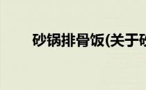 砂锅排骨饭(关于砂锅排骨饭的简介)