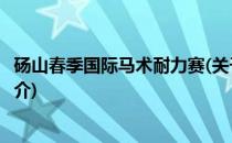 砀山春季国际马术耐力赛(关于砀山春季国际马术耐力赛的简介)
