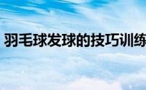 羽毛球发球的技巧训练（羽毛球发球的技巧）