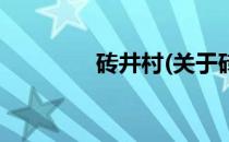 砖井村(关于砖井村的简介)