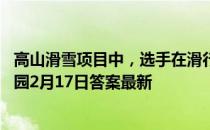 高山滑雪项目中，选手在滑行过程中为什么要碰旗子 蚂蚁庄园2月17日答案最新