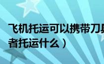 飞机托运可以携带刀具吗（飞机上不能携带或者托运什么）