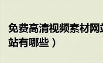 免费高清视频素材网站（免费高清图片素材网站有哪些）