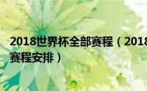 2018世界杯全部赛程（2018世界杯赛程时间表2018世界杯赛程安排）