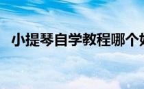 小提琴自学教程哪个好（小提琴自学教程）