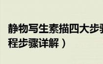 静物写生素描四大步骤（静物素描写生图文教程步骤详解）