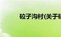 砬子沟村(关于砬子沟村的简介)