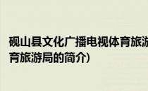 砚山县文化广播电视体育旅游局(关于砚山县文化广播电视体育旅游局的简介)