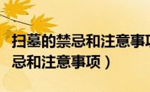 扫墓的禁忌和注意事项有哪些（平时扫墓的禁忌和注意事项）