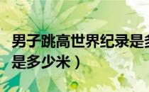 男子跳高世界纪录是多少（男子跳高世界纪录是多少米）