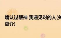 确认过眼神 我遇见对的人(关于确认过眼神 我遇见对的人的简介)