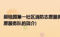 碧桂园第一社区消防志愿服务队(关于碧桂园第一社区消防志愿服务队的简介)
