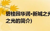 碧桂园华润·新城之光(关于碧桂园华润·新城之光的简介)