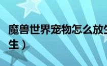 魔兽世界宠物怎么放生（魔兽世界宠物怎么放生）