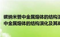 碳纳米管中金属熔体的结构演化及其凝固特性(关于碳纳米管中金属熔体的结构演化及其凝固特性的简介)