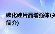 碳化硅片晶增强体(关于碳化硅片晶增强体的简介)