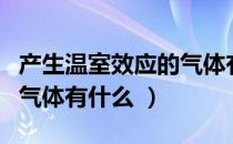 产生温室效应的气体有哪些（产生温室效应的气体有什么 ）