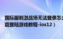 国际服刺激战场无法登录怎么解决（苹果刺激战场国际服下载登陆游戏教程-ios12）