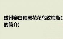 磁州窑白釉黑花花鸟纹梅瓶(关于磁州窑白釉黑花花鸟纹梅瓶的简介)