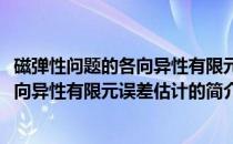 磁弹性问题的各向异性有限元误差估计(关于磁弹性问题的各向异性有限元误差估计的简介)