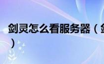 剑灵怎么看服务器（剑灵如何查看服务器状态）