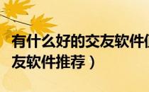 有什么好的交友软件值得推荐（有什么好的交友软件推荐）